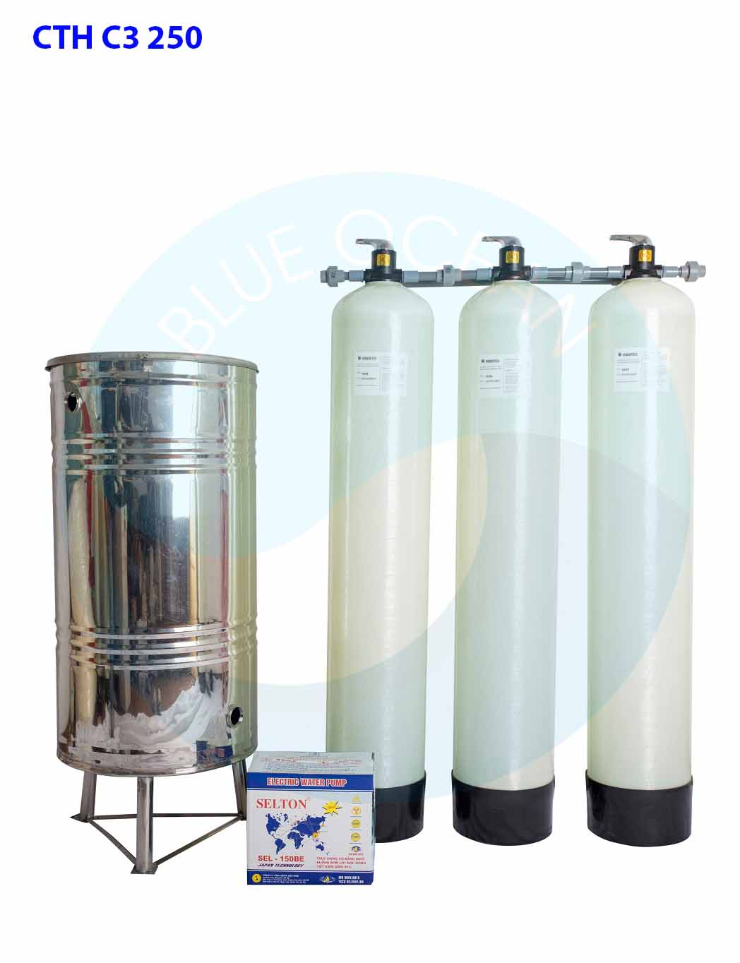 Bộ lọc nước giếng khoan gia đình CTH C3 250